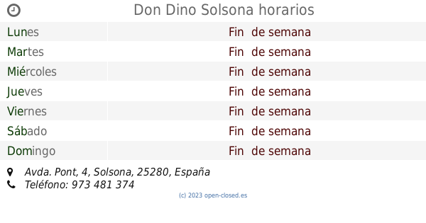 Horario drim sant discount fruitos